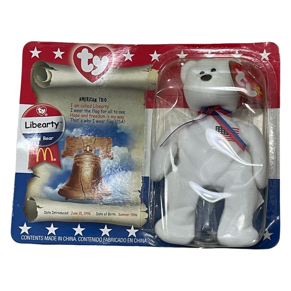 Rare Ty Teenie Beanie Babies AMERICAN TRIO - Complete set of 3, 2000 - Picture 4 of 5